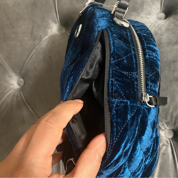 NWT KATE SPADE BRIAR LANE QUILTED CRUSHED VELVET MINI CONVERTIBLE BACKPACK - Picture 10 of 14